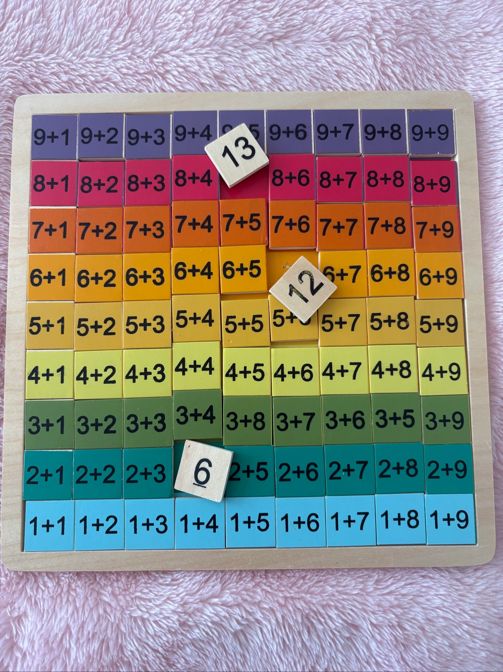 Jogo educativo em madeira - Quebras-cabeças de adição / Tabela de adição – photo 2